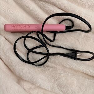 Hot Beauty Pink Mini Hair Straightener - Travel Flat Iron